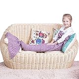 Mermaid Tail Blanket - Mermaid Blanket for Girls，All Seasons Soft and Warm Sleeping Mermaid B