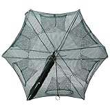 6/12穴 自動漁網 自動釣りネット エビケージ ナイロン 折りたたみ可能 カニ魚トラップキャスト 魚網 玉網 折り畳み式 十二角網 超軽量(6孔)