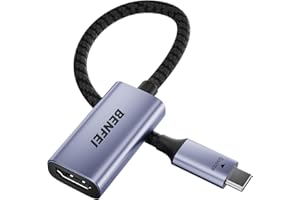 BENFEI USB C - HDMI 変換アダプタ 4K USB Type-C HDMI アダプタ [Thunderbolt 3 / 4] 互換タイプC 変換 [4K@60Hz 映像出力] iPhone 15 Pro/Max, MacBook Pro/Air 2023, iPad, iMac, S23, XPS 17 などに対応