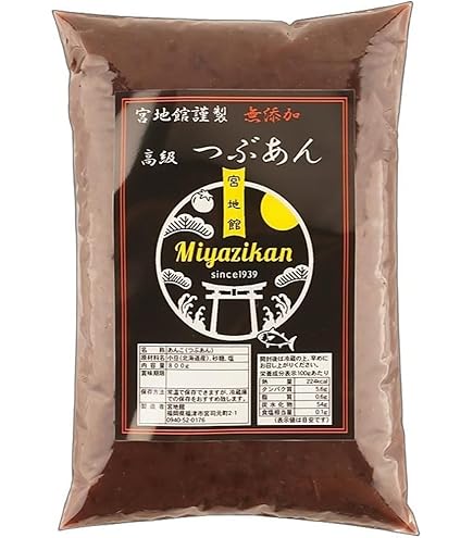 Amazon | 宮地館 只今30％OFF！ 高級 甘さ控えめ つぶあん 800g 砂糖