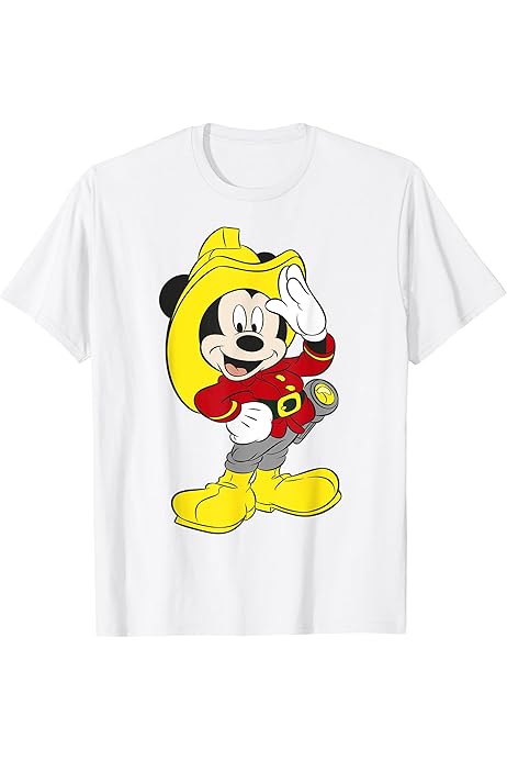 Amazon | ディズニー ミッキーマウス 消防士服 Tシャツ | Tシャツ 