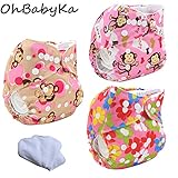 Ohbabyka3点セット おむつカバー+おむつライナー 布おむつ ベビー 布オムツ おむつ 新生児用 新生児用品 サイズ調節可 洗濯可能 漏れしにくい パンツ フリーサイズ 通気性良い 保育園 入園