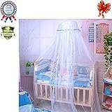 Baby Mosquito Net Toddler Bed Crib Canopy Netting Mosquito Soft Breathable Blue by COFFLED