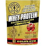 ゴールドジム(GOLD'S GYM) ホエイプロテイン ストロベリー風味 1,500g