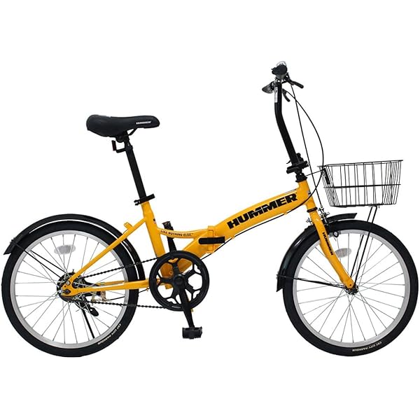 Amazon | HUMMER ノーパンク20インチ折畳自転車YE | 岸田産業 