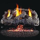 ピーターソンリアルファイアー18-inch Charred Frontierオークログセットwith vent-freeプロパンANSI認定g10 Burner – 電子non-standingパイロ
