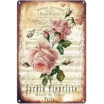 Amazon.co.jp: ブリキ看板 ガーデニング バラ 薔薇 花 お花 アメリカン