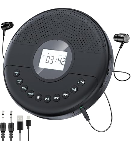 Amazon.co.jp: Gueray CDプレーヤー ポータブル Bluetooth5.0送受信