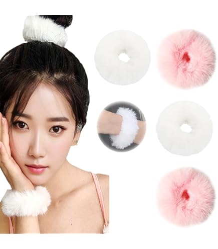 Amazon.co.jp: ミンクファー シュシュ 全10色 1個入り (7