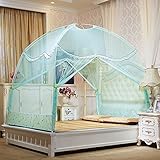 QFFL wenzhang シンプルなプリントレースステッチ蚊帳/ユート寝室の子供は完全に閉じた安全な蚊帳/暗号化大宇宙防蚊カバー（6色使用可能） (色 : A, サイズ さいず : 1.8m)