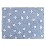 Lorena Canals Topos Washable Rug (Blue) by Lorena Canals