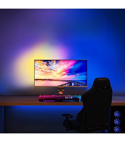 テレビLEDストリップライト55〜75インチディスプレイRGBIC LEDゲーム Amazon.co.jp: テレビ用LEDストリップライト、55〜75インチ