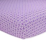 Carter's Cotton Fitted Crib Sheet, Lilac Dream Diamond by Carter's