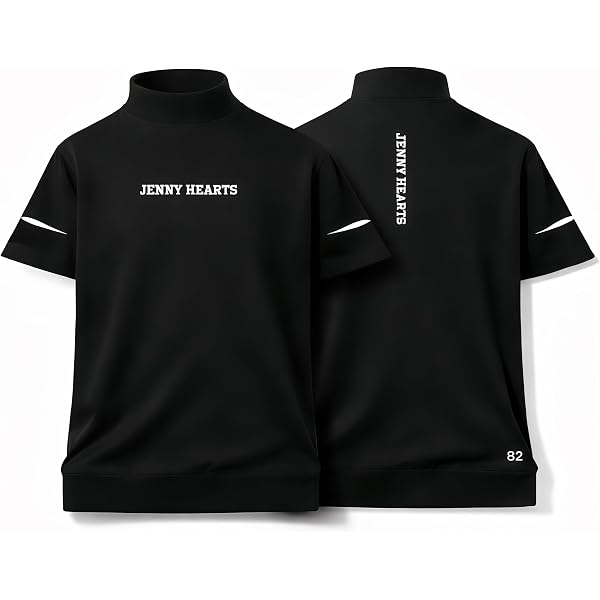 JENNY HEARTS ブラック 半袖 XL Amazon.co.jp: [Jenny Hearts] ゴルフウェア メンズ 夏 半袖 モック