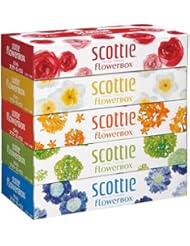 スコッティ ティシュー フラワーボックス 320枚(160組) 5箱