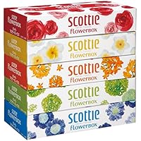 スコッティ ティシュー フラワーボックス 320枚(160組) 5箱