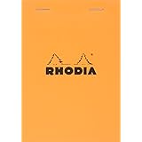 【2冊セット】RHODIA(ロディア) メモ帳 No.13 (A6) 80枚 方眼罫 撥水カバー ミシン目入 PEFC認証取得 ブロックロディア No.13(10.5×14.8cm)オレンジ cf13200