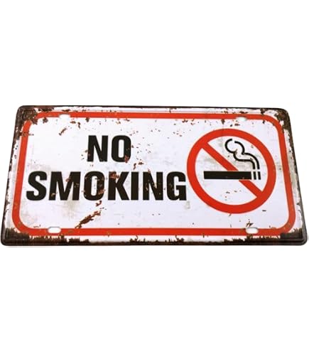 Amazon | VIEAURA 禁煙プレート NO SMOKING アメリカン ブリキ 看板