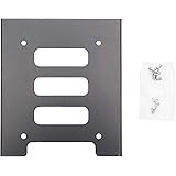 2.5=>3.5変換マウント 2.5インチHDD/SSD用 丈夫なスチール製 3.5インチベイ 3.5"マウンタ サイズ変換ブラケット ネジ付き ブラック