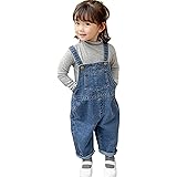 [RHOPEM] 子供服 キッズ サロペット 女の子 デニム ロングパンツ 男の子 オーバーオール 子ども ジーンズ ロンパース オールインワン 男女兼用 サスペンダー 可愛い おしゃれ 80-130