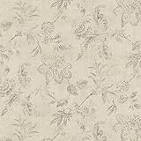 Fairwinds Studio GK80608 Taupe Distressed Jacobean Wallpaper [並行輸入品]