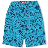 BABYDOLL（ベビードール） メッセージ総柄ハーフパンツ-ベビー キッズ 男の子 女の子 -0610K 100cm ターコイズ