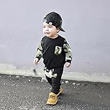 Tovadoo 子供服 ベビー服 男の子 トップス+ズボン 秋冬 長袖 迷彩柄 カッコイイ ファッション 保育園 旅行 プレゼント
