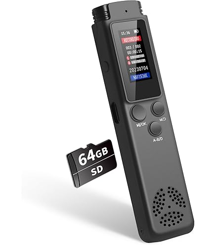 Digital Voice Recorder 16GB Voice Activated Recorder with Playback