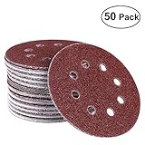 UEETEK サンドペーパー サンダー用 円形パッド 50枚入り(40 Grit)