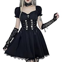 Amazon.co.jp: [AOTYP] アイドル衣装 ゴスロリ ワンピース 黒