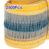 抵抗，SODIAL(R)2500ｘ50値 1/4W 0.25W 5% カーボンフィルム抵抗　揃えキット(1R~10MR) オーム