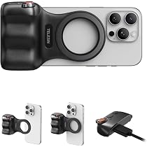 Amazon | TELESIN マグネット スマホ カメラグリップ iPhone カメラ