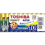 東芝(TOSHIBA) アルカリ乾電池 単4形 10本入 1.5V 使用推奨期限10年 液漏れ防止構造 アルカリ1 まとめパック LR03AN 10MP