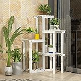 木の花植物フレームの床コーナーマルチレイヤーコーナーフラワーホームリビングルームフロアバルコニー多機能フラワースタンド ( Color : White )