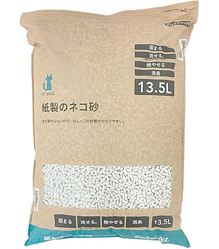 Amazon | 猫砂 お花畑 ペーパーサンド 7L×6袋 猫砂 紙 流せる