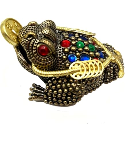 ★5000達成記念★金運開運スペシャル【サーペンティン『蛇紋石』蛙&龍彫刻】❤️ Amazon.co.jp: BoBo Style 金蟾 財を集めるカエル 三脚銭蛙（三