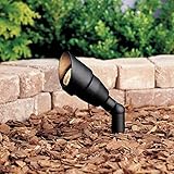Kichler Lighting 15374BKT20L24 12-Volt Low Voltage Mini-Accent Light with Flood Bulb, Textured Black