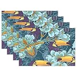 thunana、プレースマットファンタジーUniverseディナーマット、耐熱、crinkle-proofプレースマット set of 4