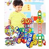 OSHIDE 磁石ブロック 立体パズル 子供おもちゃ 積み木 車輪 2個（159ピース） 知育玩具 想像力創造力を育てる お祝い プレゼント 誕生日