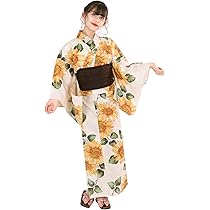 KYOETSU セパレート浴衣 陽夏燦々 ひまわり柄 京越 黄色 イエロー KYOETSU 浴衣 セット レディース 【 浴衣セット 2点 レトロ H