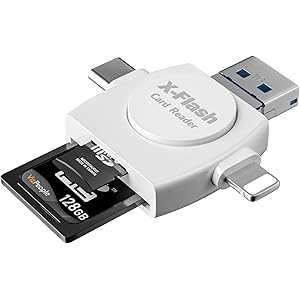 メモリカードリーダー 4in1 SDメモリー カードリーダー USBマルチカードリーダー Lightning/TYPE…