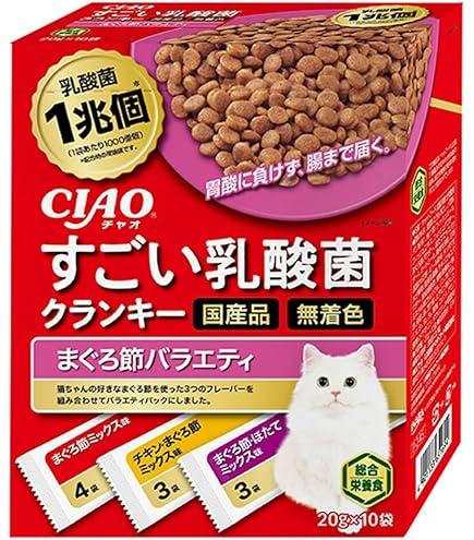 Amazon | チャオ すごい乳酸菌クランキー まぐろ節・かつお節