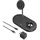 Anker 533 Magnetic Wireless Charger (3-in-1 Stand) (マグネット式3-in-1 ワイヤレス充電ステーション) 【マグネット式/ワイヤレス出力/USB急速充電器付属】iPhone 15 / 14 / 1