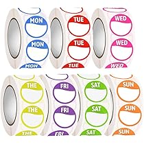 お値下げ▲曜日シール 丸型 7ロール7000枚 海外 ロールシール ステッカー 61dFv09kY-L._AC_UL210_SR210,