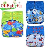 Ohbabyka3点セット 布おむつカバー サイズ調整可 キッズ ベビー 赤ちゃん 新生児 トイレ 布おむつカバー 布オムツカバー 70cm 80cm 90cm 子供 保育園 入園準備 入園グッズ 男