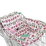 PAWACA 2イン1ショッピングカートカバー安全ハーネス – 高椅子カバーベビー幼児用 – ベビーシート付きパッド& Germプロテクター&子保護クッション