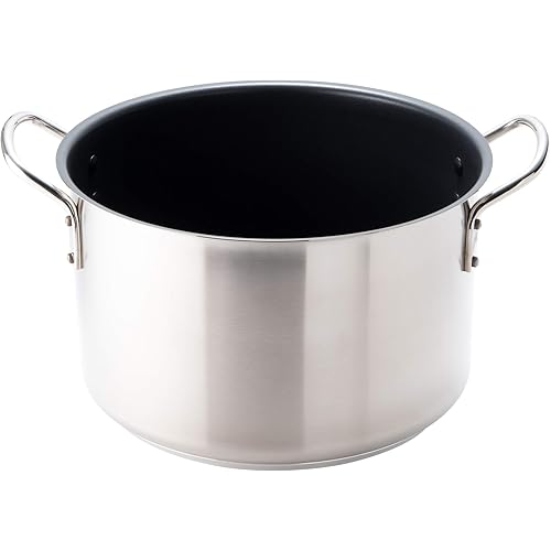 遠藤商事 業務用 ムラノ インダクション テフロンセレクト 半寸胴鍋 32cm (蓋無) IH対応 18-8ステンレス/内面テフロン加工 AHVA405