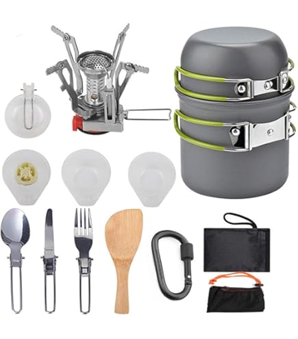 Amazon | HEIYE ポータブル調理器具キット キャンプハイキング調理器具