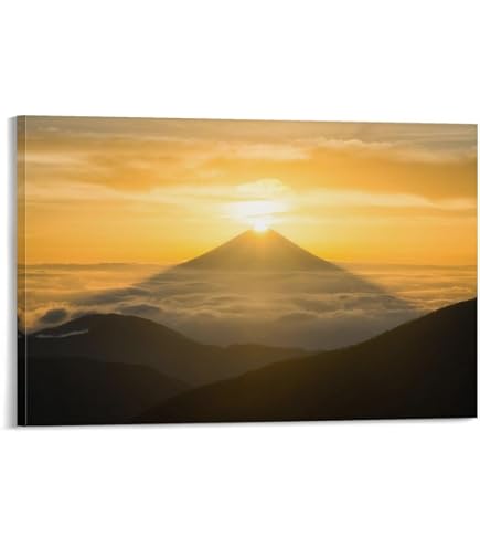 Amazon.co.jp: 吉岡浩太郎版画 金運・仕事運 黄金富士昇龍図STC 42X33