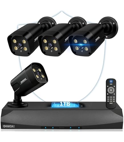 Amazon.co.jp: 243万画素 防犯カメラセット IP 屋内屋外カメラ1～4台